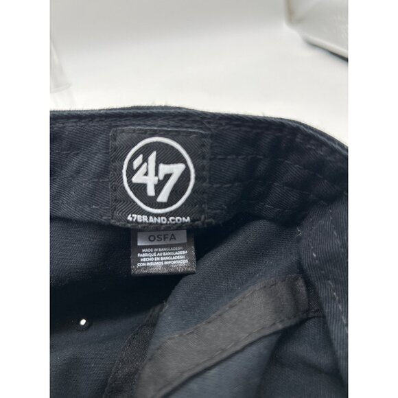 Detroit Pistons Black 47 Brand One Size Cotton Adjustable Baseball Cap NBA - Picture 6 of 9